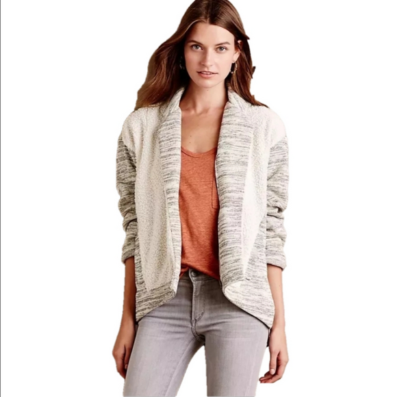 Saturday Sunday Anthropologie Moelleux Open Front Jacket - Picture 1 of 9